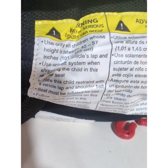 Bubble Bum Inflatable Backless Booster Car Seat Portable Travel Black NWOT - Picture 6 of 7